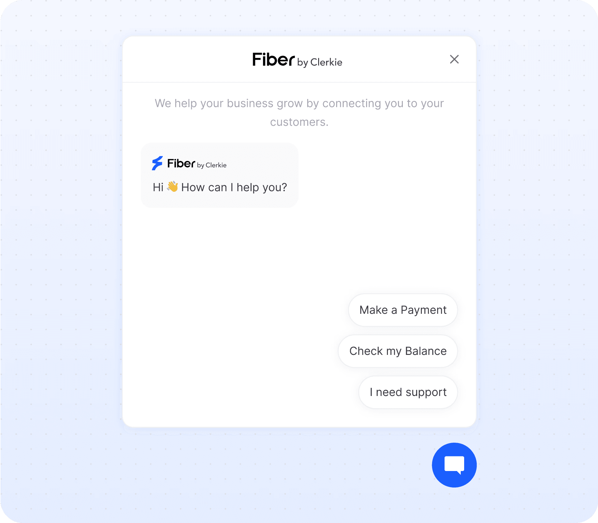 Fiber AI chatbot conversation