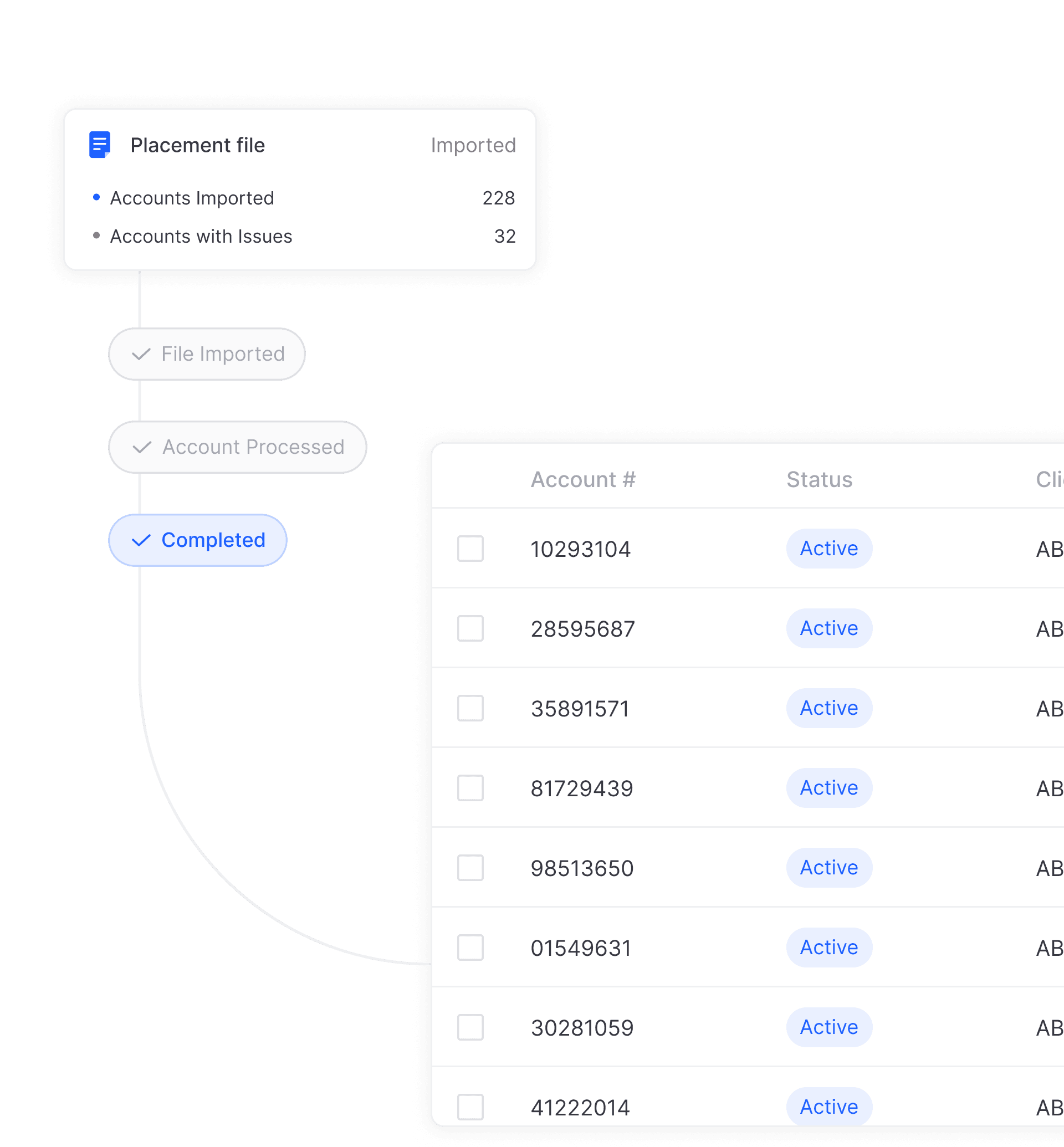 Fiber Import Wizard processing a placement file