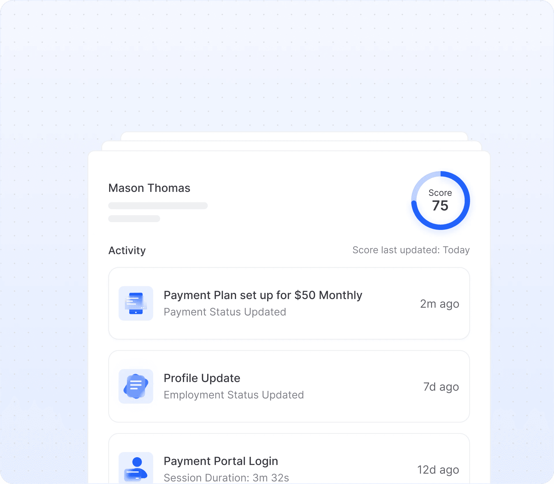 Continuous daily scoring dashboard